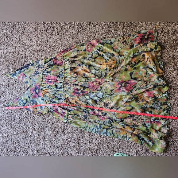 Free People Julianna floral musty boho chic maxi dress size L - Picture 5 of 12